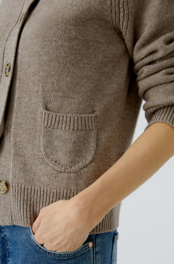 Oui Casaco Lã com Botões com Bolsos