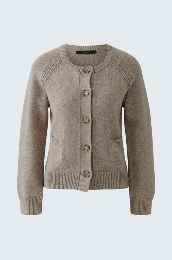 Oui Casaco Lã com Botões com Bolsos