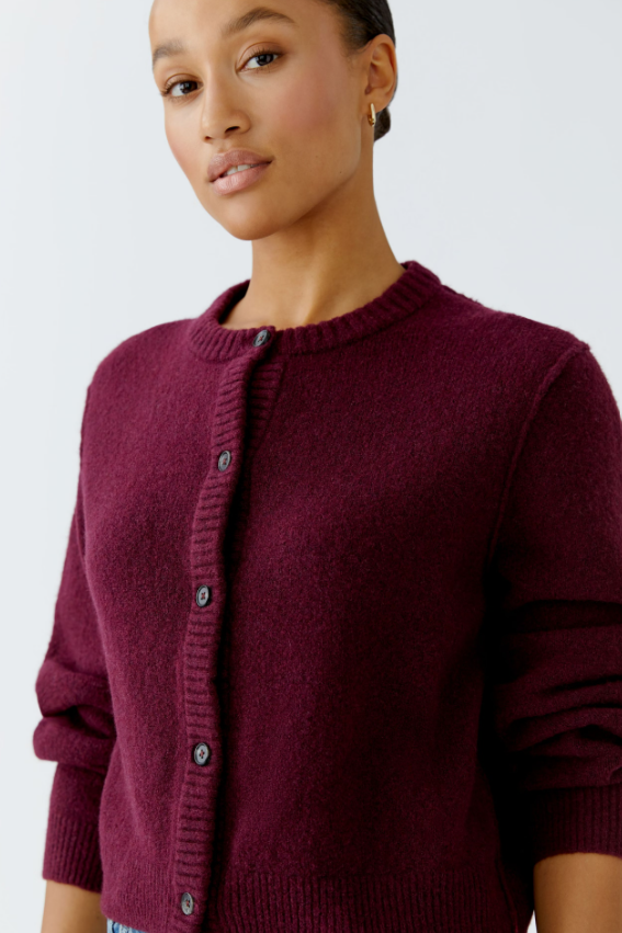 Oui Casaco Lã Gola Redonda com Botões - vista alternativa