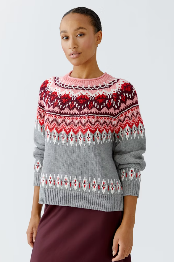 Oui Camisola Algodão Lã Gola Alta - vista frontal