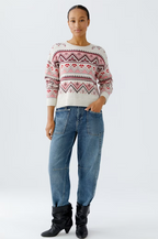 Oui Camisola Algodão Lã Jacquard - vista frontal