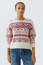 Oui Camisola Algodão Lã Jacquard - detalhe