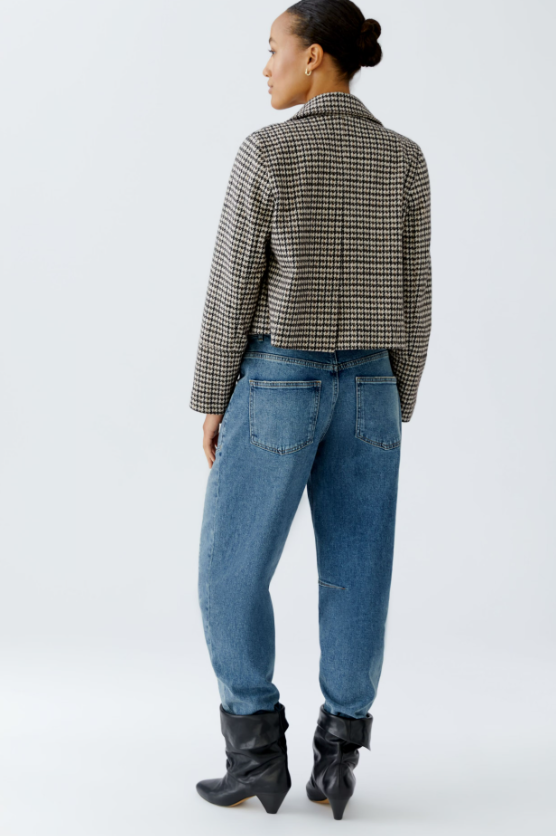 Oui Casaco Algodão Lã Xadrez