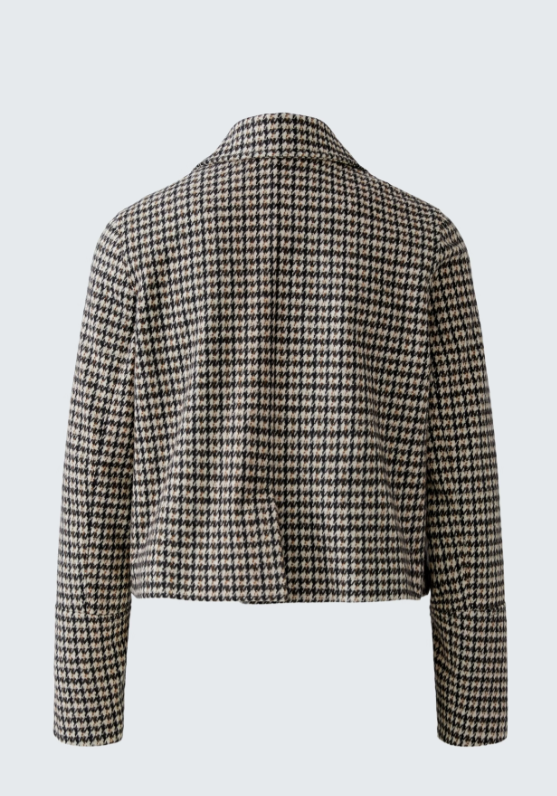 Oui Casaco Algodão Lã Xadrez