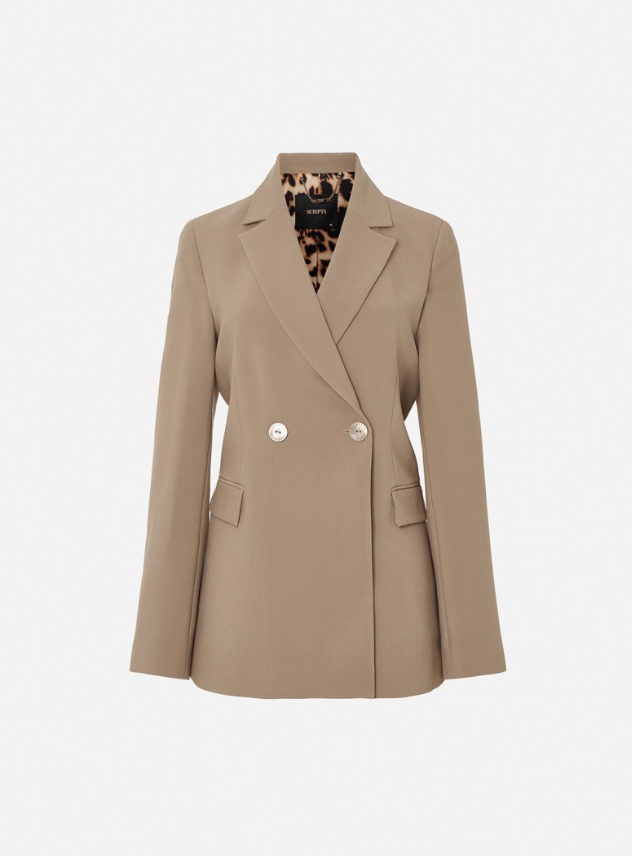 Scripta Blazer em tecido liso