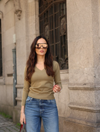 Scripta V-neck Knit Sweater