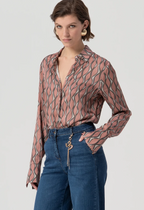 Fracomina Calças Ganga Lã Palazzo - detalhe