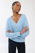 Bejade Camisola Decote V Fantasia Lã - detalhe