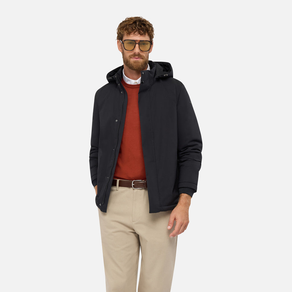 Geox Parka Aurelio Homem preto - vista frontal