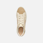 Geox Blomiee ténis feminino bege branco fecho lateral