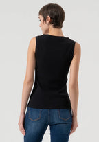 Fracomina Tank Top Lã Malha Algodão