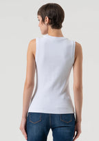 Fracomina Tank Top Lã Malha Algodão