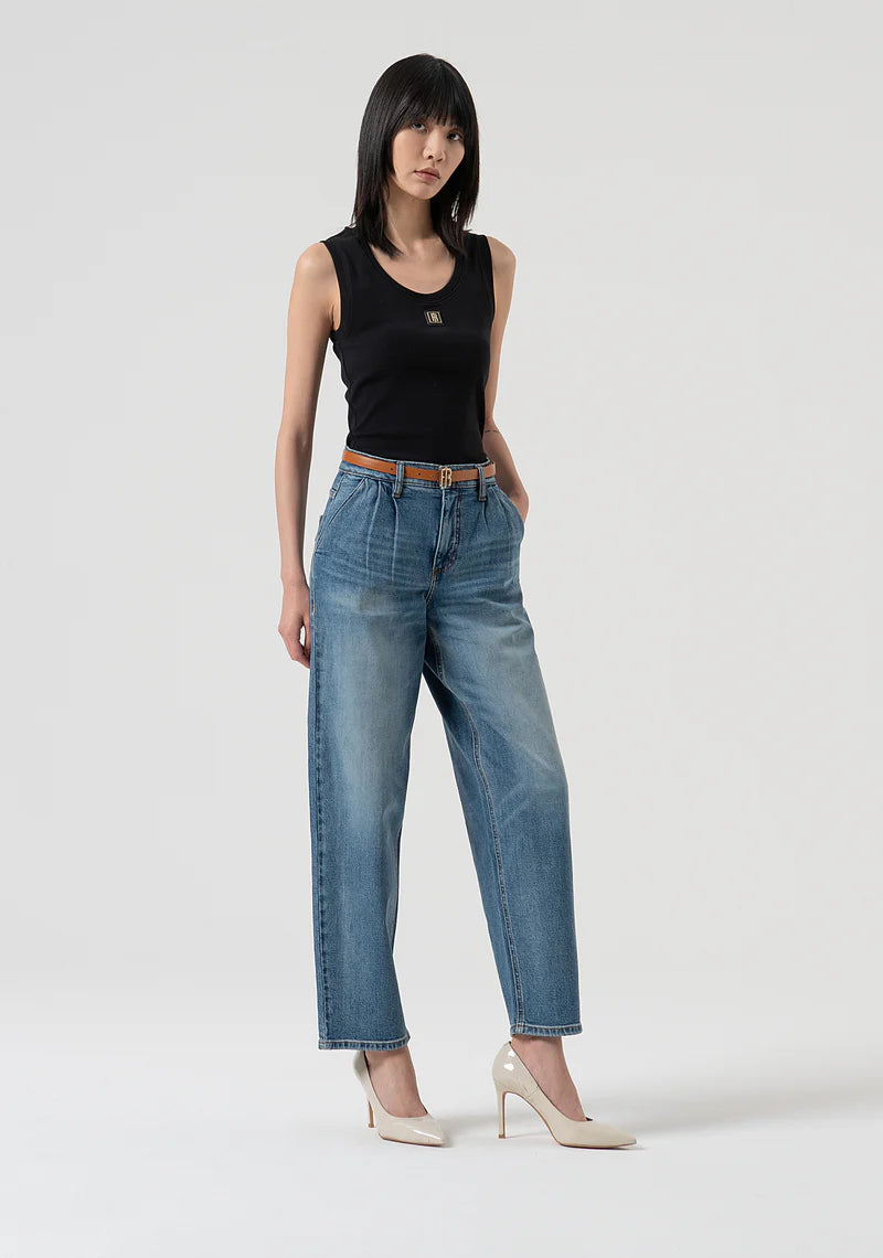 Fracomina Calças Ganga Lã com Aplicação - detalhe