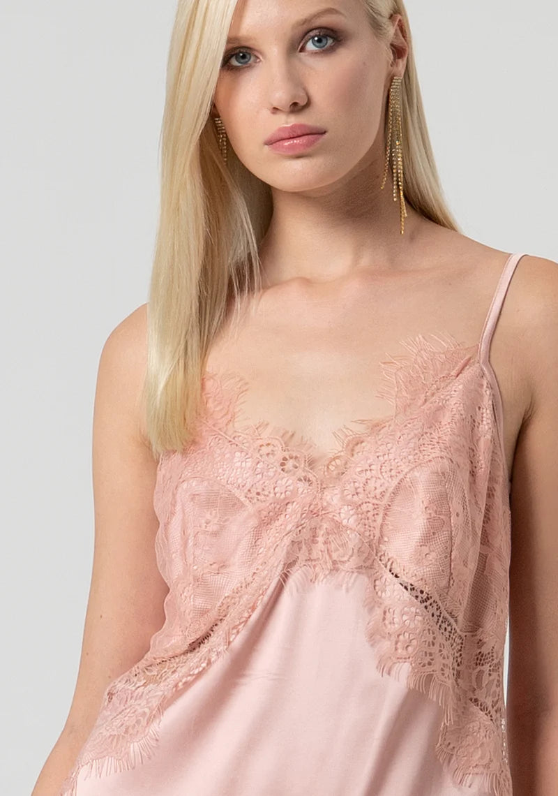 Fracomina Top Renda Decote V - detalhe