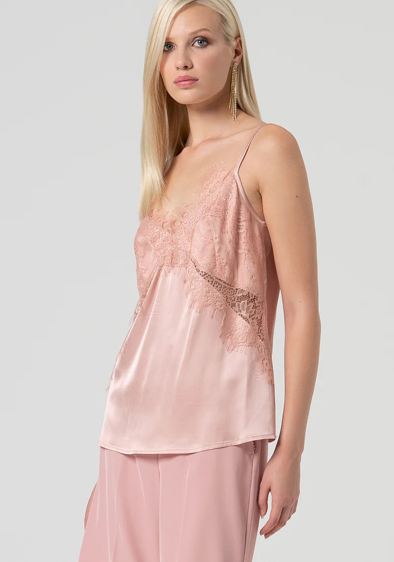 Fracomina Top Renda Decote V - vista alternativa