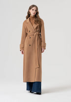 Fracomina Casaco Lã Comprido com Cinto - vista frontal