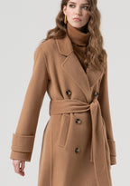 Fracomina Casaco Lã Comprido com Cinto - detalhe