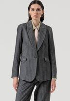 Fracomina Blazer Lã Espinha Comprido - vista frontal