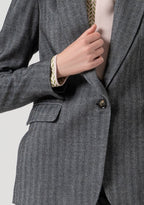 Fracomina Blazer Lã Espinha Comprido - detalhe