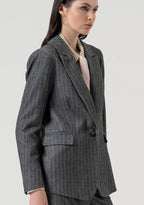 Fracomina Blazer Lã Espinha Comprido - vista alternativa