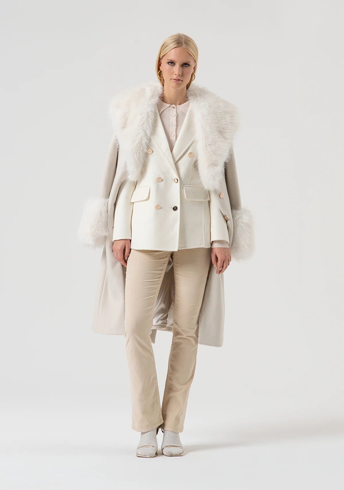 Fracomina Blazer Lã Comprido