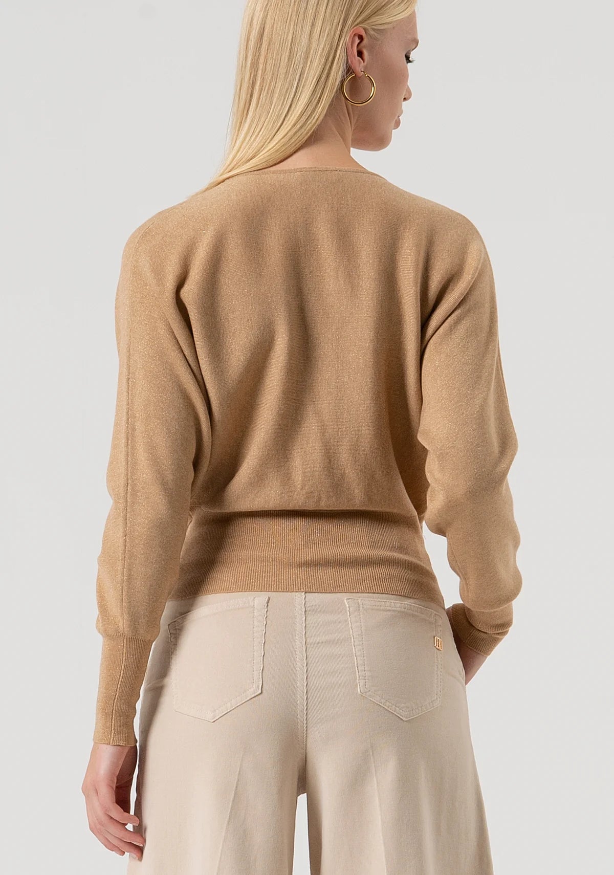 Fracomina Camisola Lurex Lã Malha Modelo 3