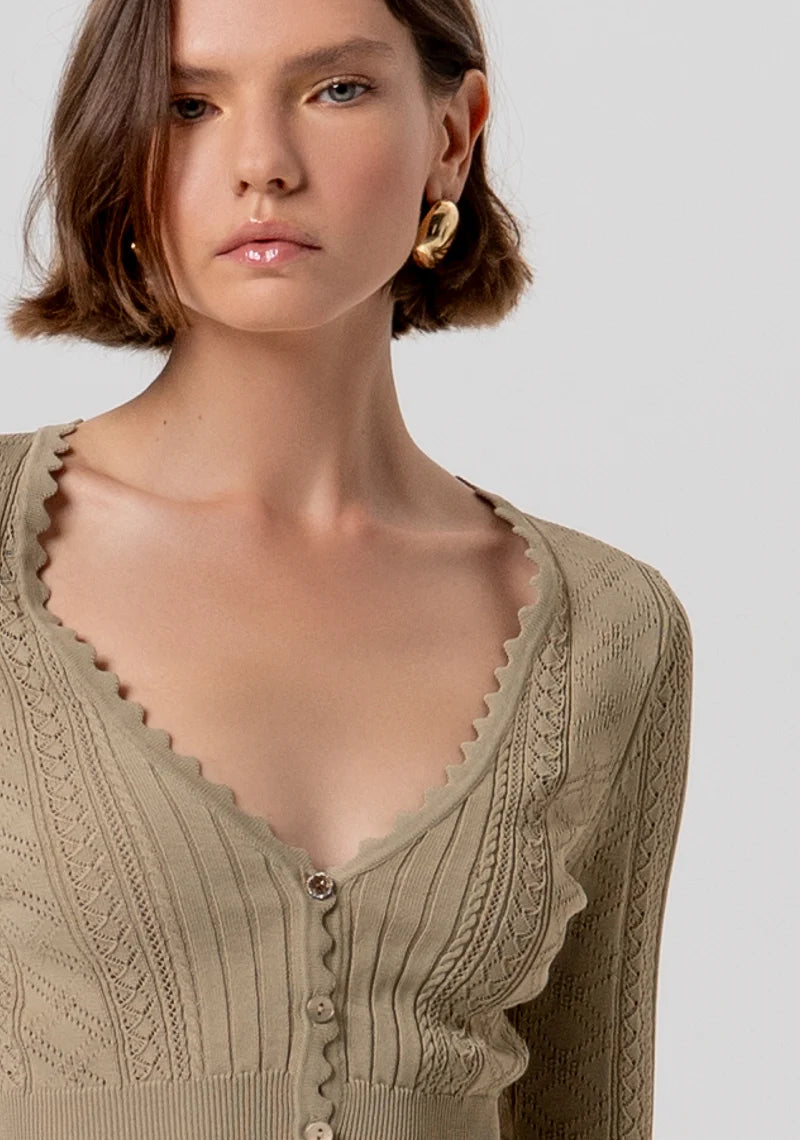 Fracomina Casaco Malha Cropped