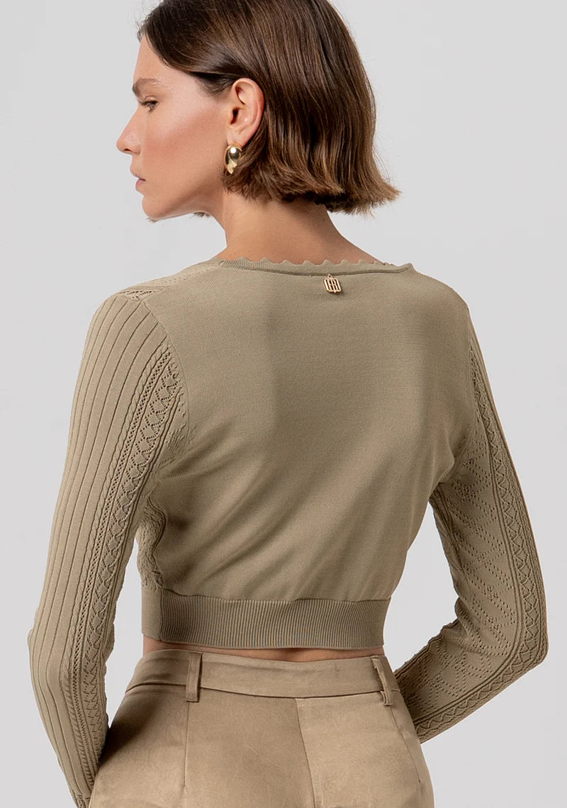 Fracomina Casaco Malha Cropped