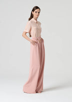 Fracomina Calças Lã Palazzo com Cinto - vista alternativa