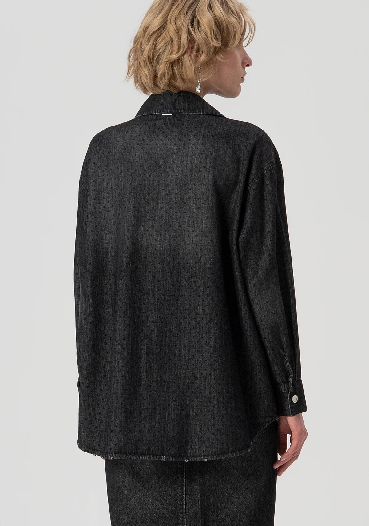 Fracomina Camisa Ganga Lã Bolinhas - detalhe