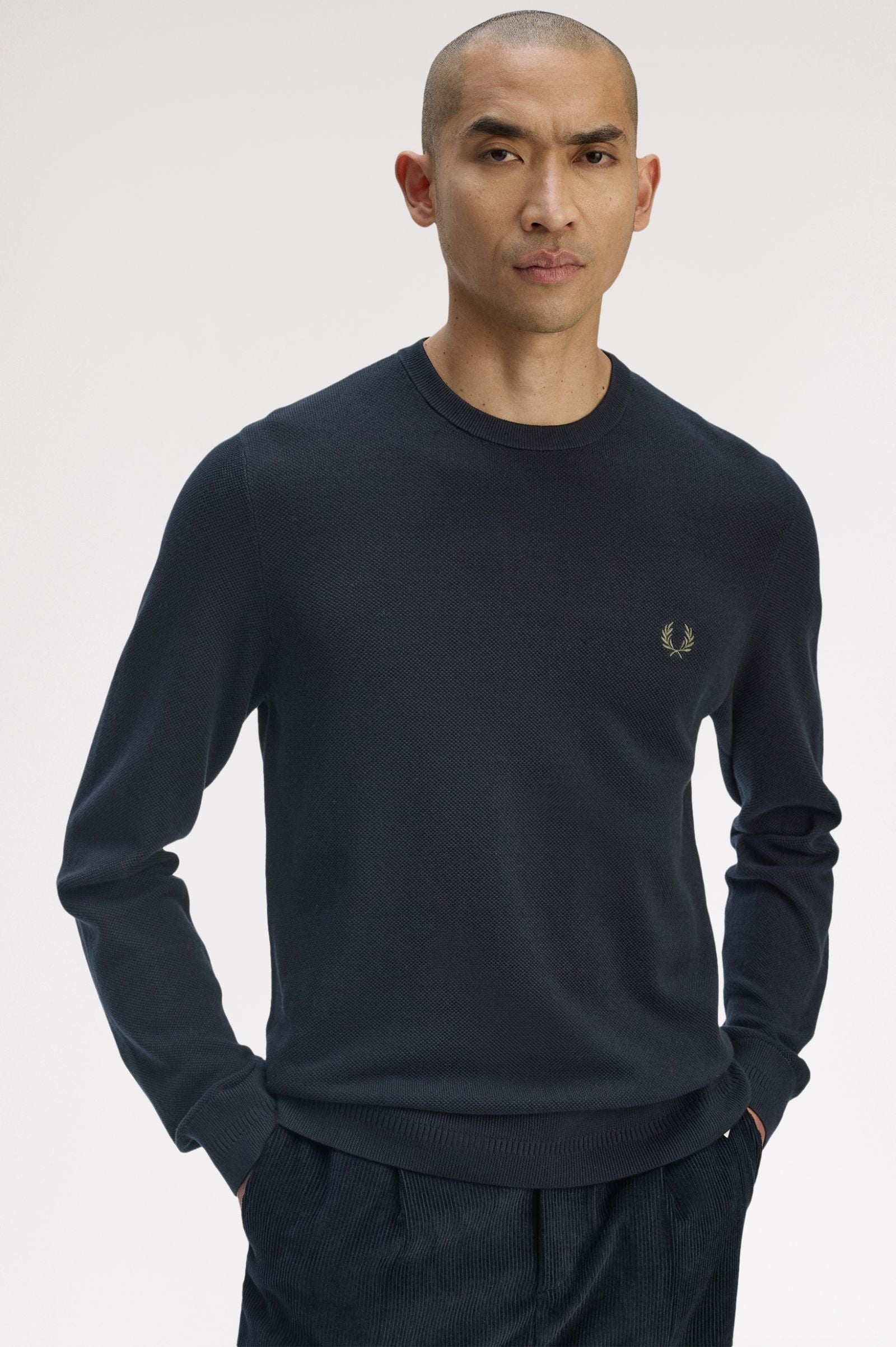 Fred Perry Malha Piqué decote redondo