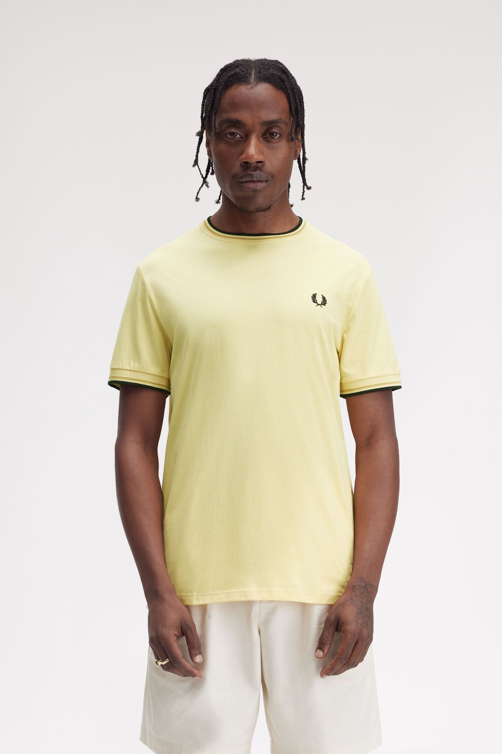 Fred Perry T-shirt Algodão Regular Fit Gola Redonda Modelo 4