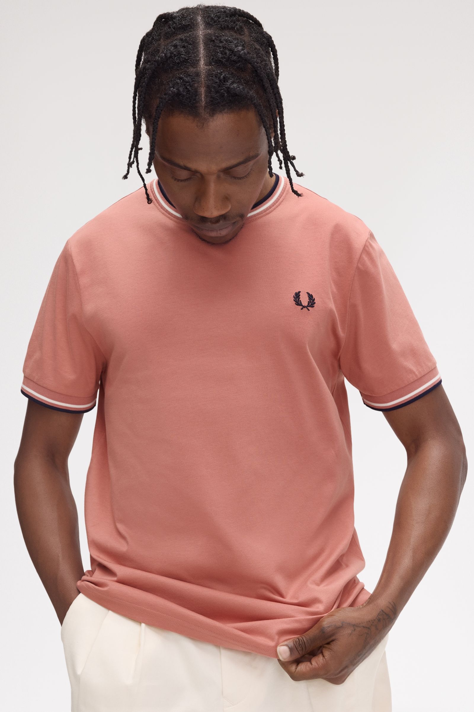 Fred Perry T-shirt Algodão Regular Fit Gola Redonda Modelo 3