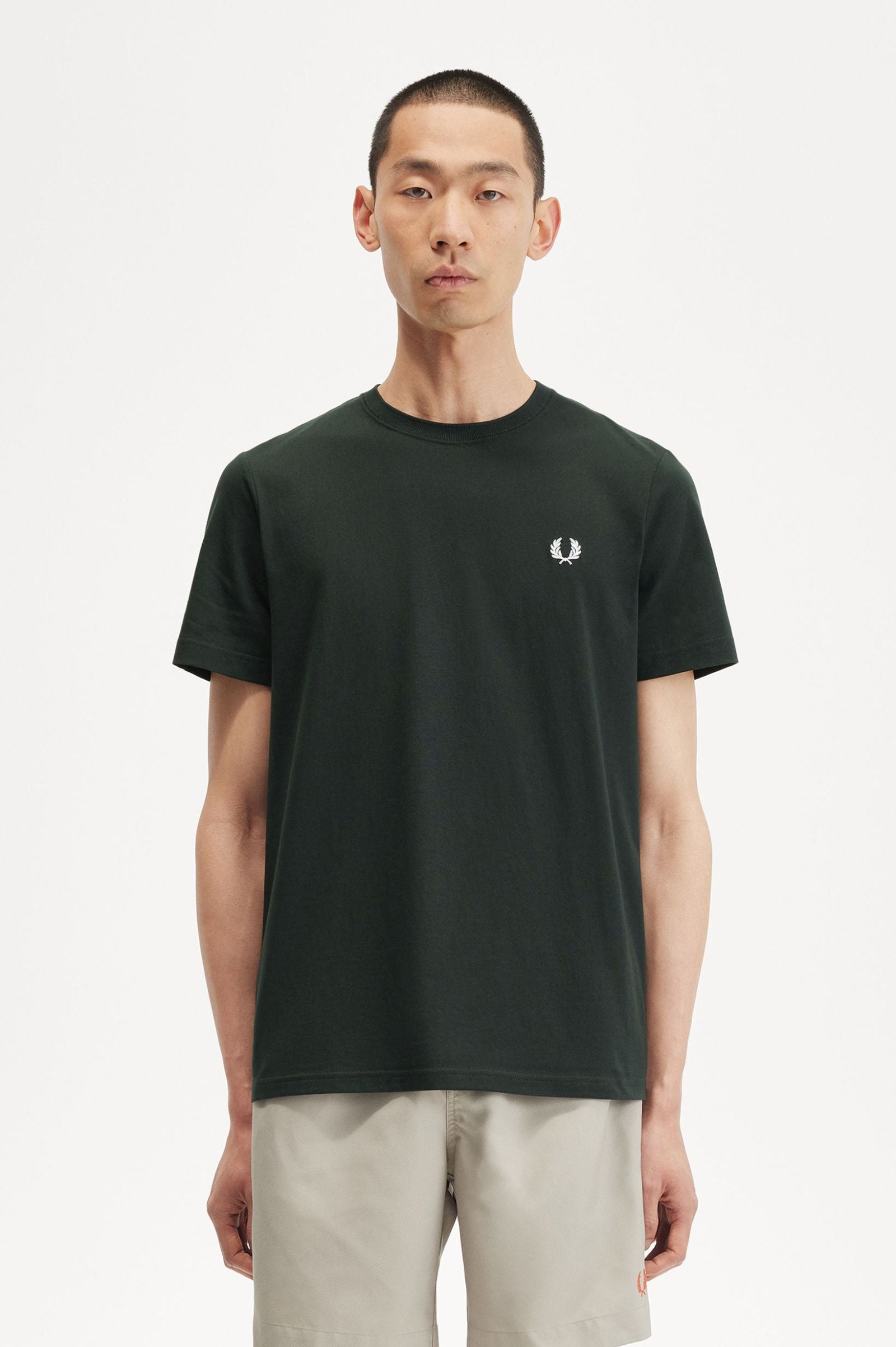 Fred Perry T-shirt Algodão Regular Fit Gola Redonda Modelo 9 - detalhe