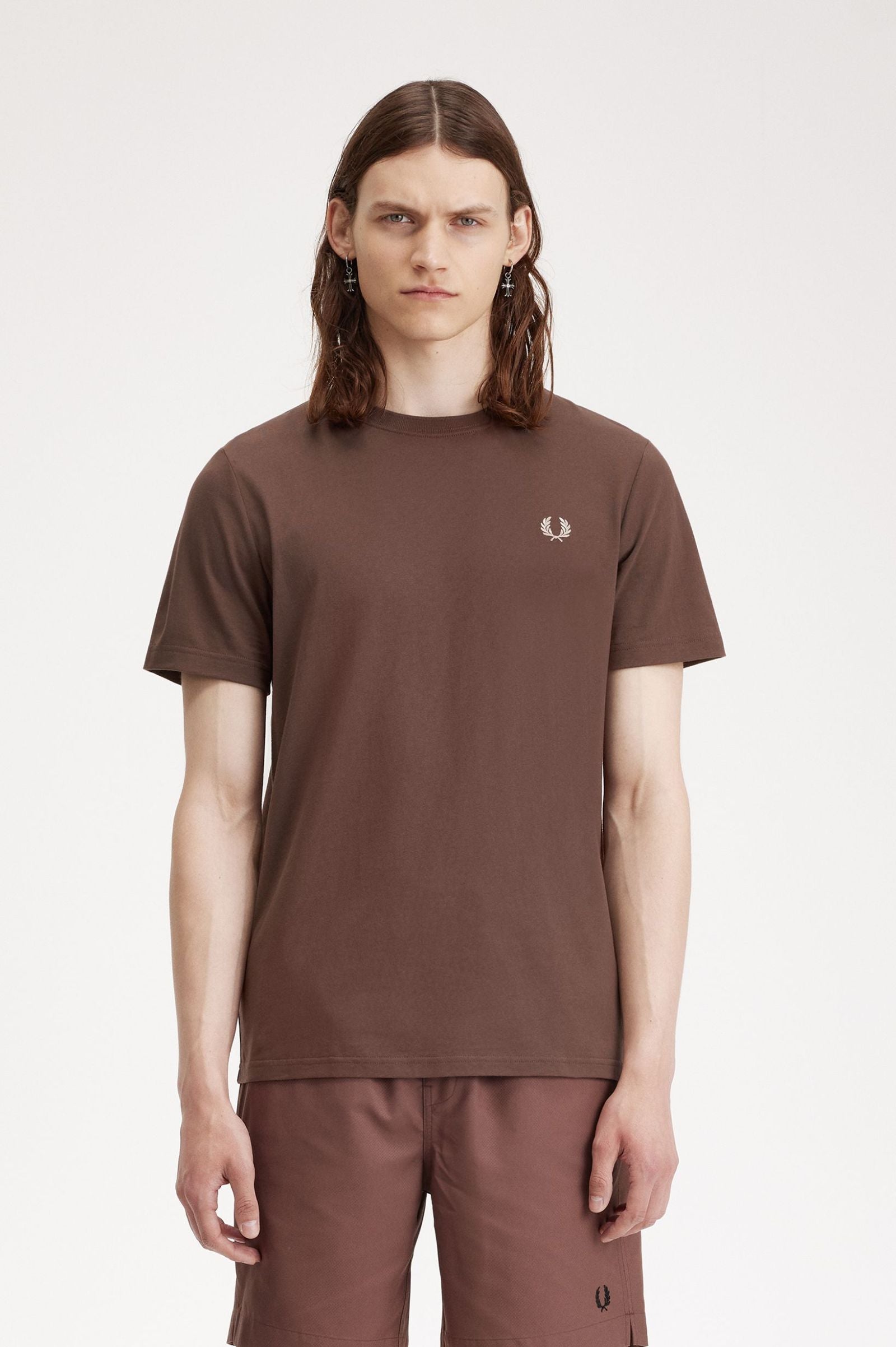 Fred Perry T-shirt Algodão Regular Fit Gola Redonda Modelo 8