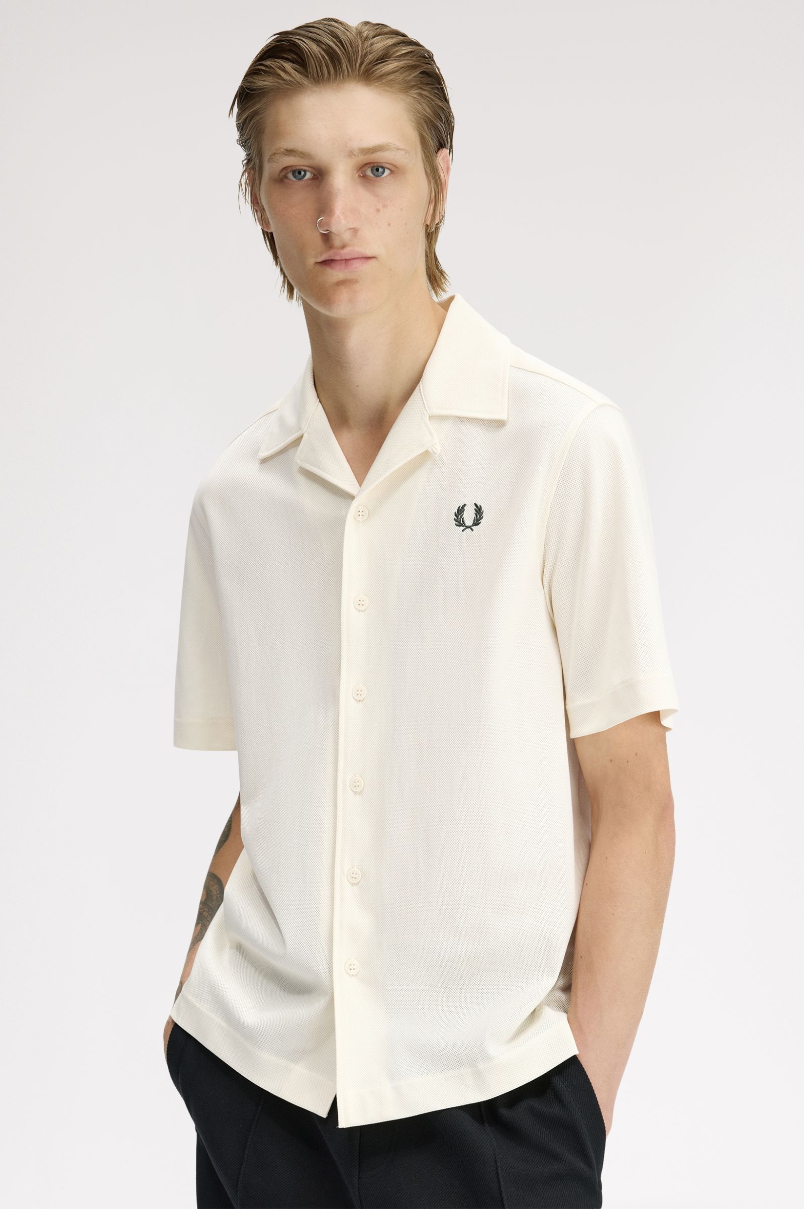Fred Perry short-sleeved knit shirt 