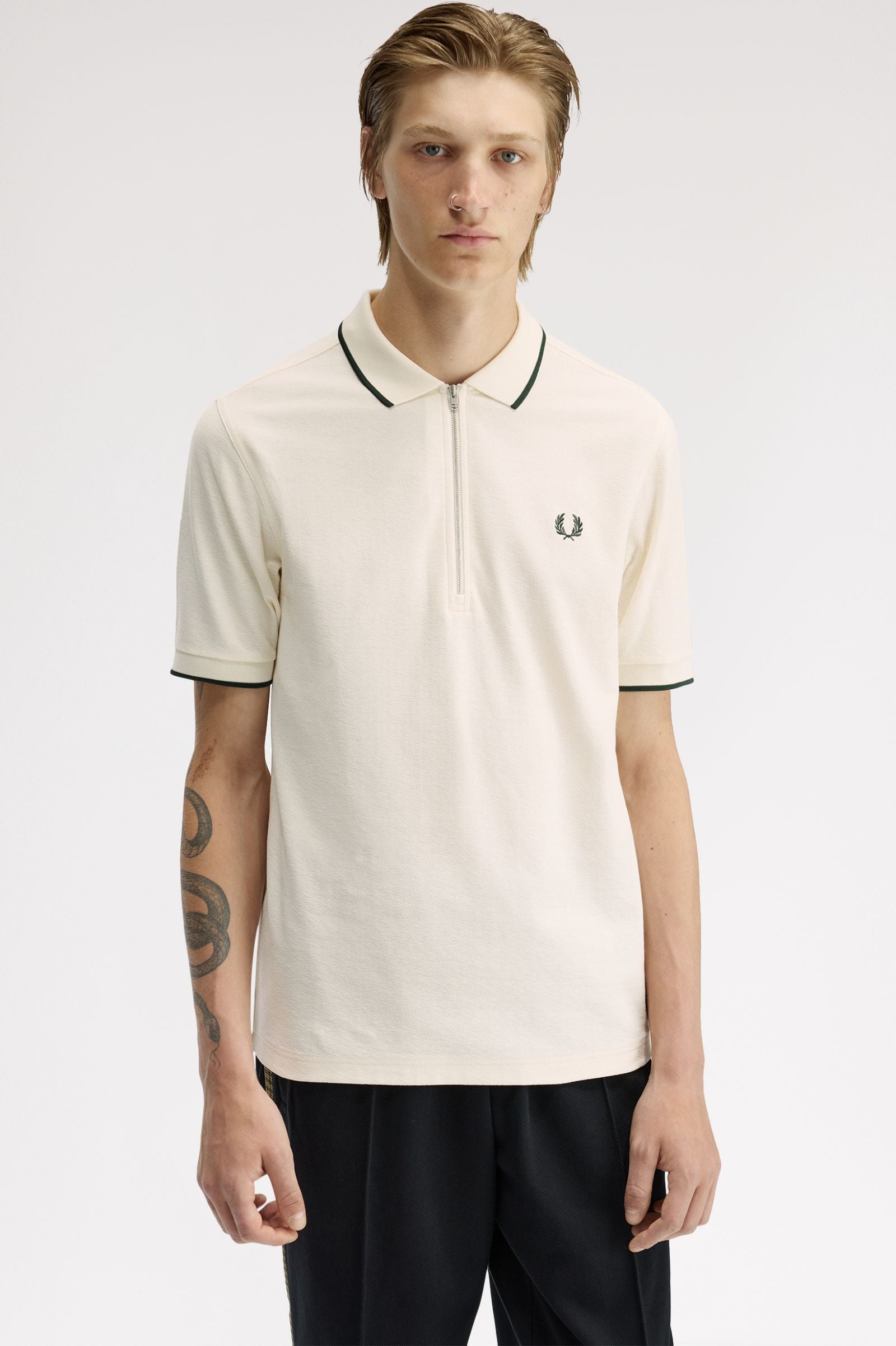 Fred Perry zip-up polo shirt