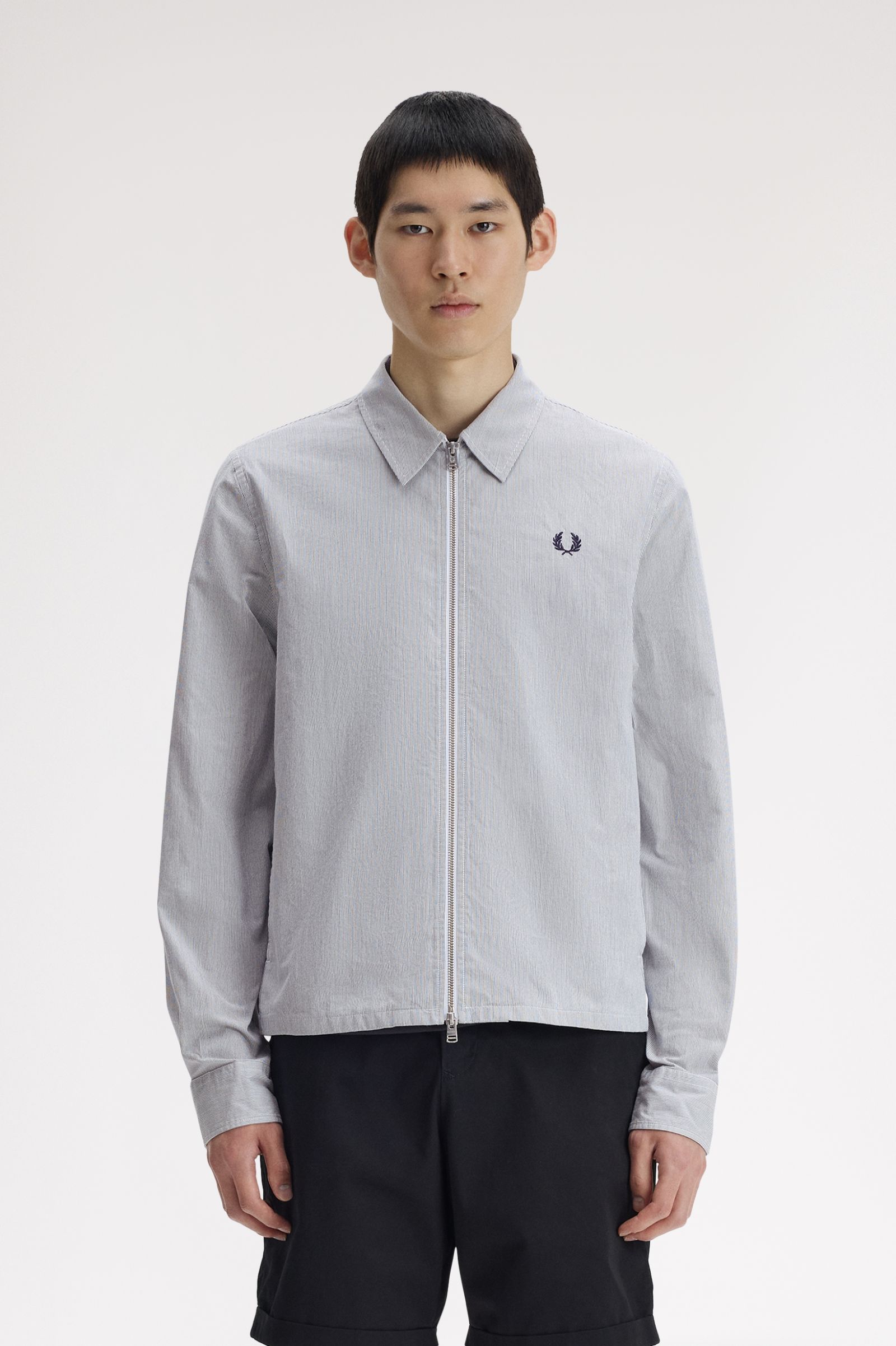 Fred Perry Sobrecamisa riscas com fecho