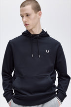 Fred Perry Hoodie Algodão Regular Fit com Bolsos Modelo 4