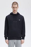 Fred Perry Hoodie Algodão Regular Fit com Bolsos Modelo 4 azul - vista frontal