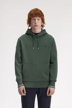 Fred Perry Hoodie Algodão Regular Fit com Bolsos verde 32 - vista frontal
