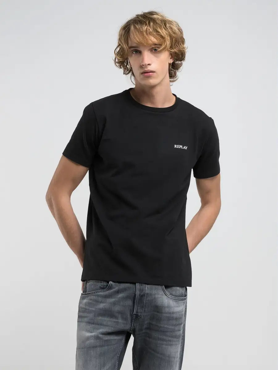 Replay T-shirt preto - vista frontal