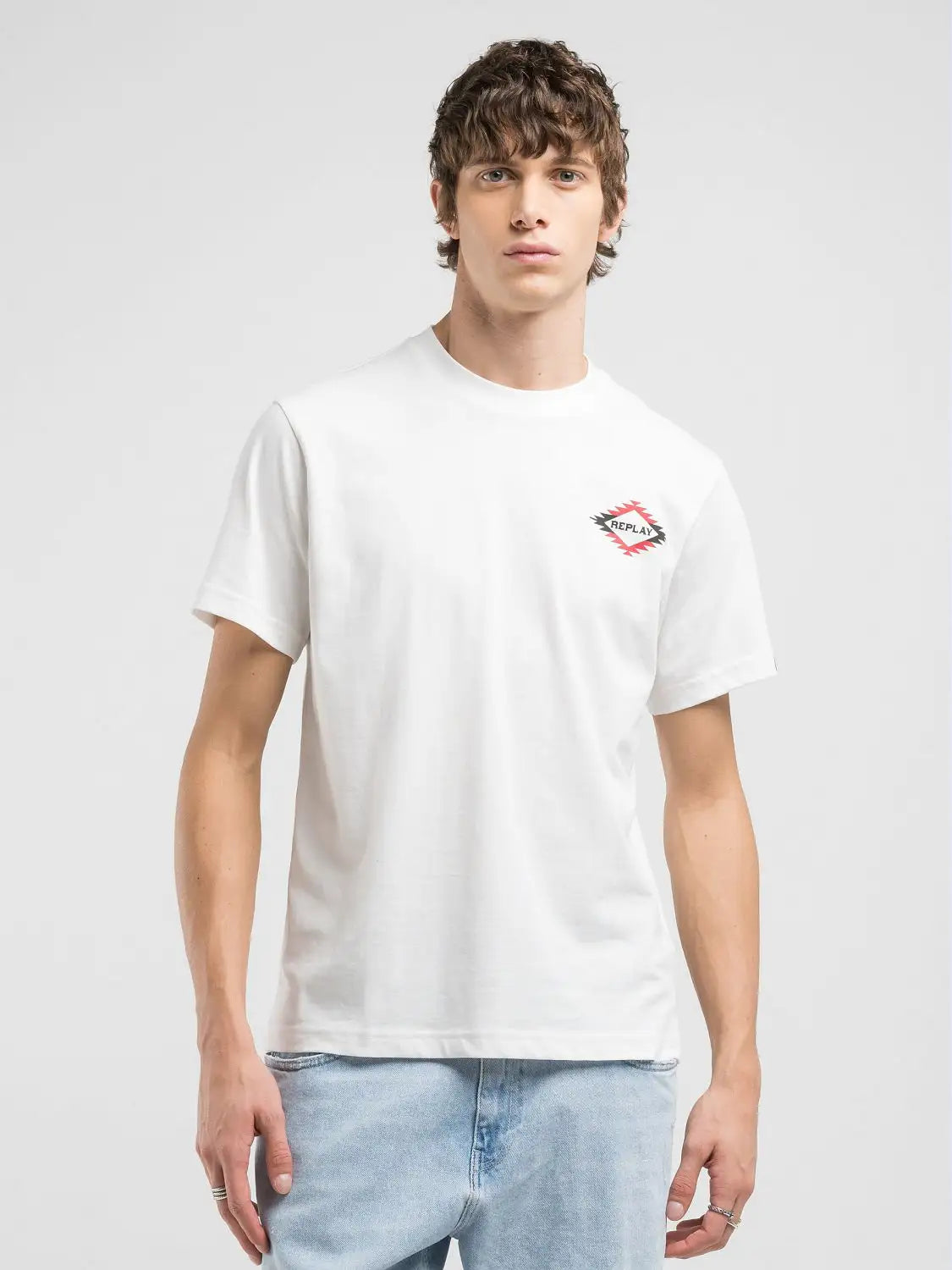 Replay T-shirt Modelo 3 branco 29 - vista frontal