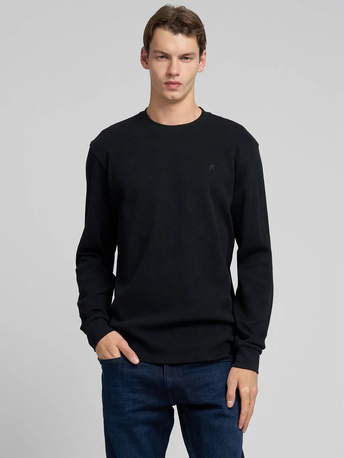 Replay Sweat Homem preto - vista frontal