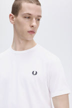 Fred Perry T-shirt Algodão Regular Fit Gola Redonda Modelo 7 - detalhe