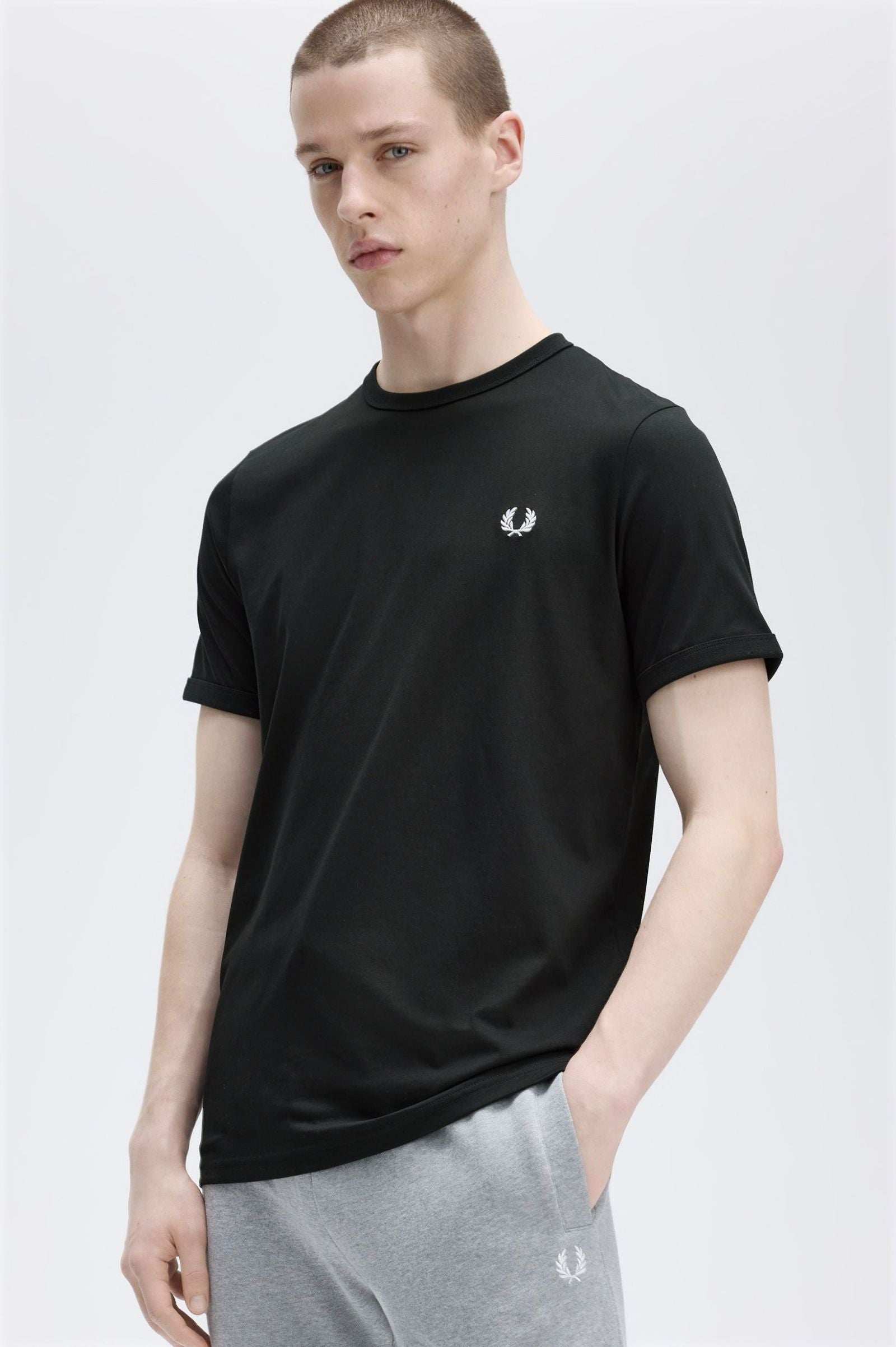 Fred Perry T-shirt Algodão Regular Fit Gola Redonda Modelo 7
