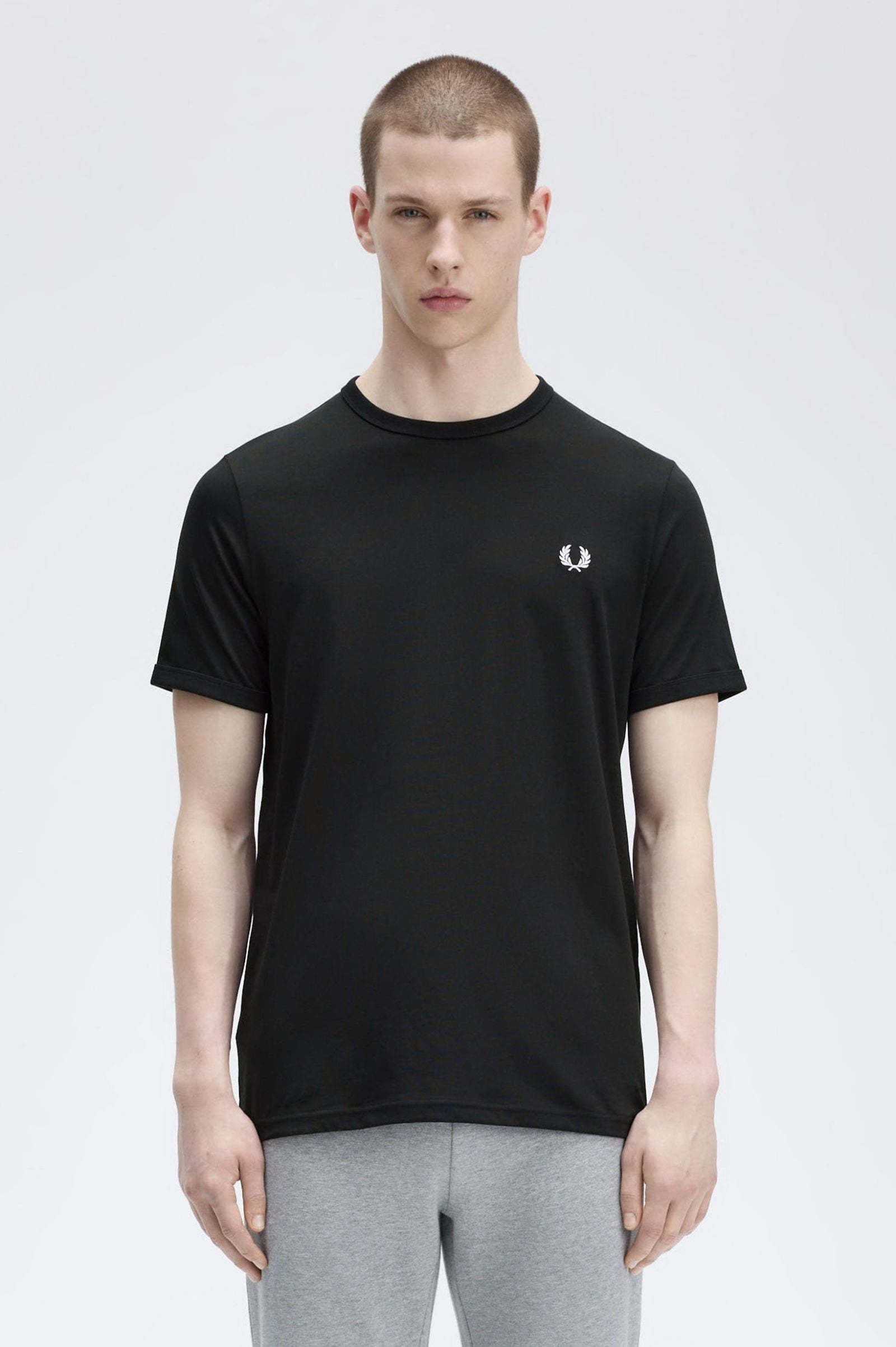 Fred Perry T-shirt Algodão Regular Fit Gola Redonda Modelo 7