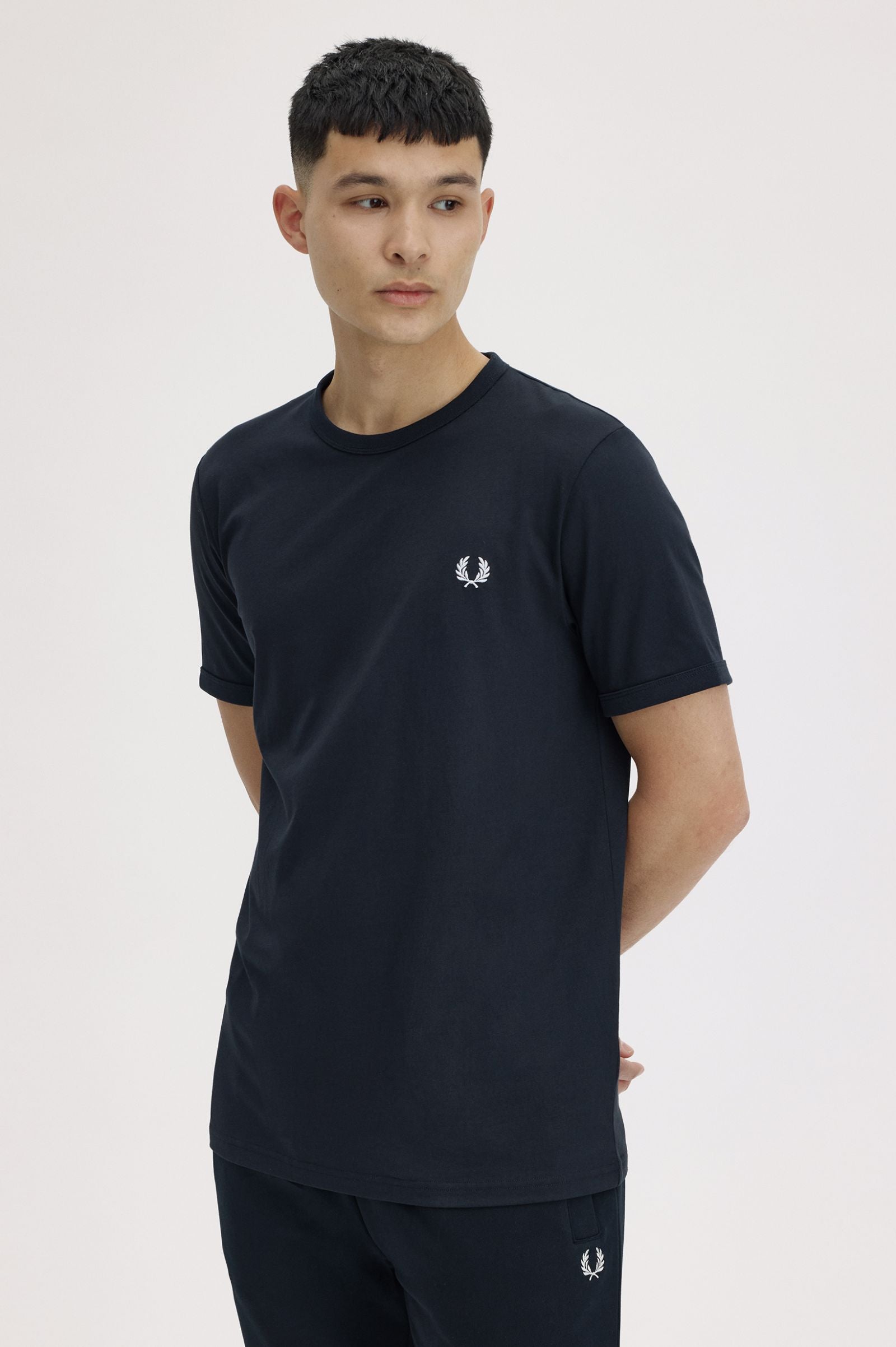 Fred Perry T-shirt Algodão decote redondo várias cores