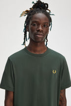 Fred Perry T-shirt Algodão Regular Fit Gola Redonda Modelo 6