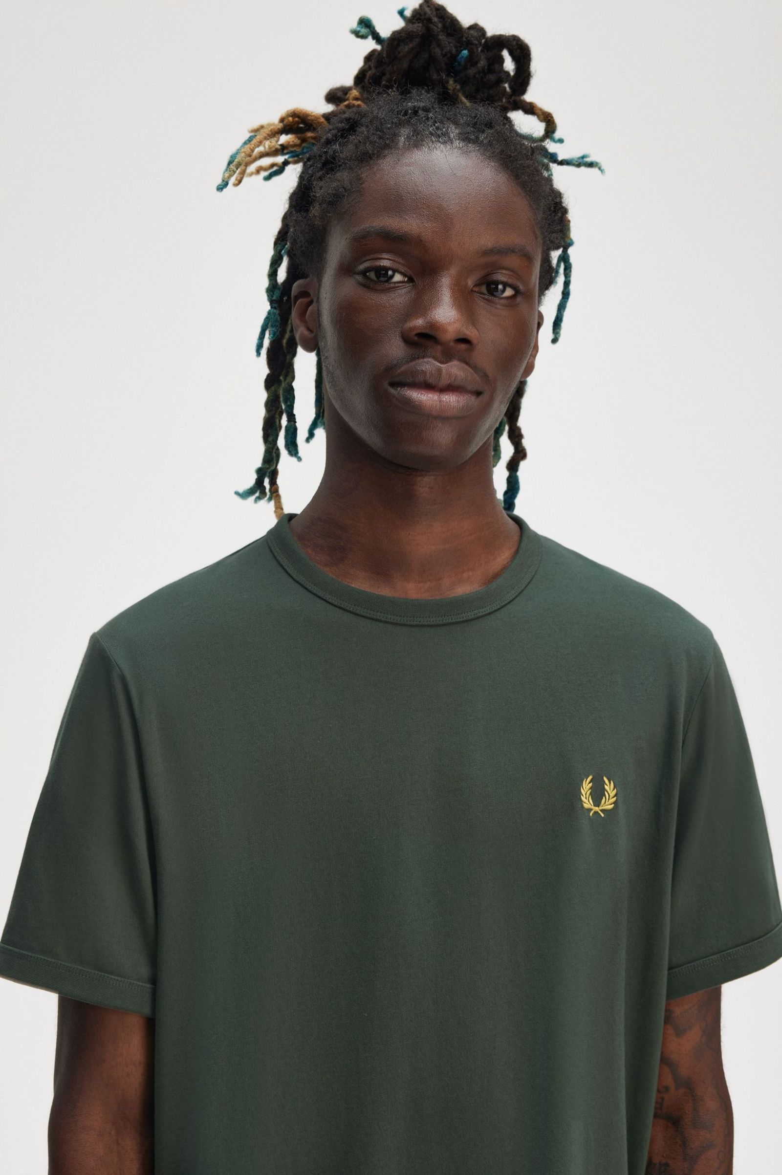 Fred Perry T-shirt Algodão Regular Fit Gola Redonda Modelo 6